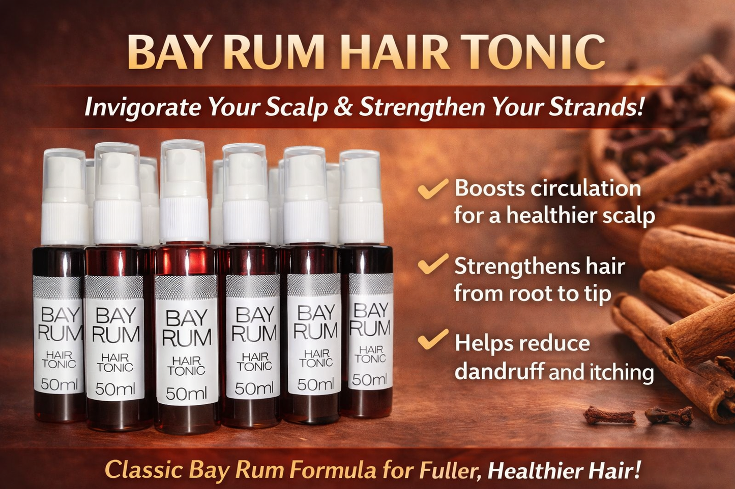 10x 50ml Bay Rum Reseller kit