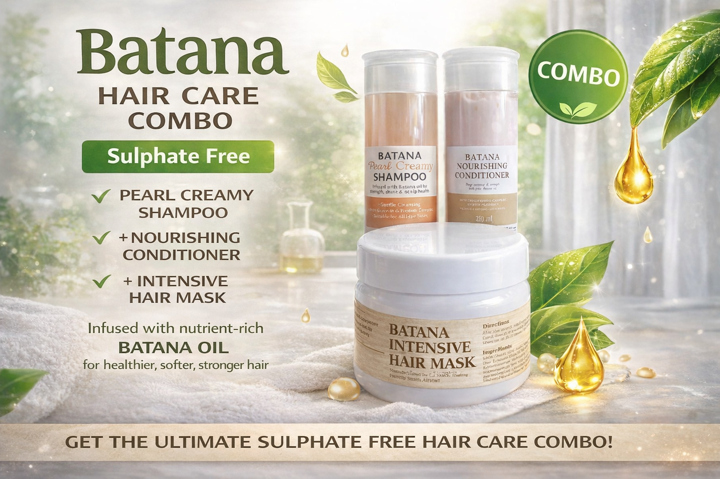 BATANA SHAMPOO & CONDITIONER + BATANA MASK