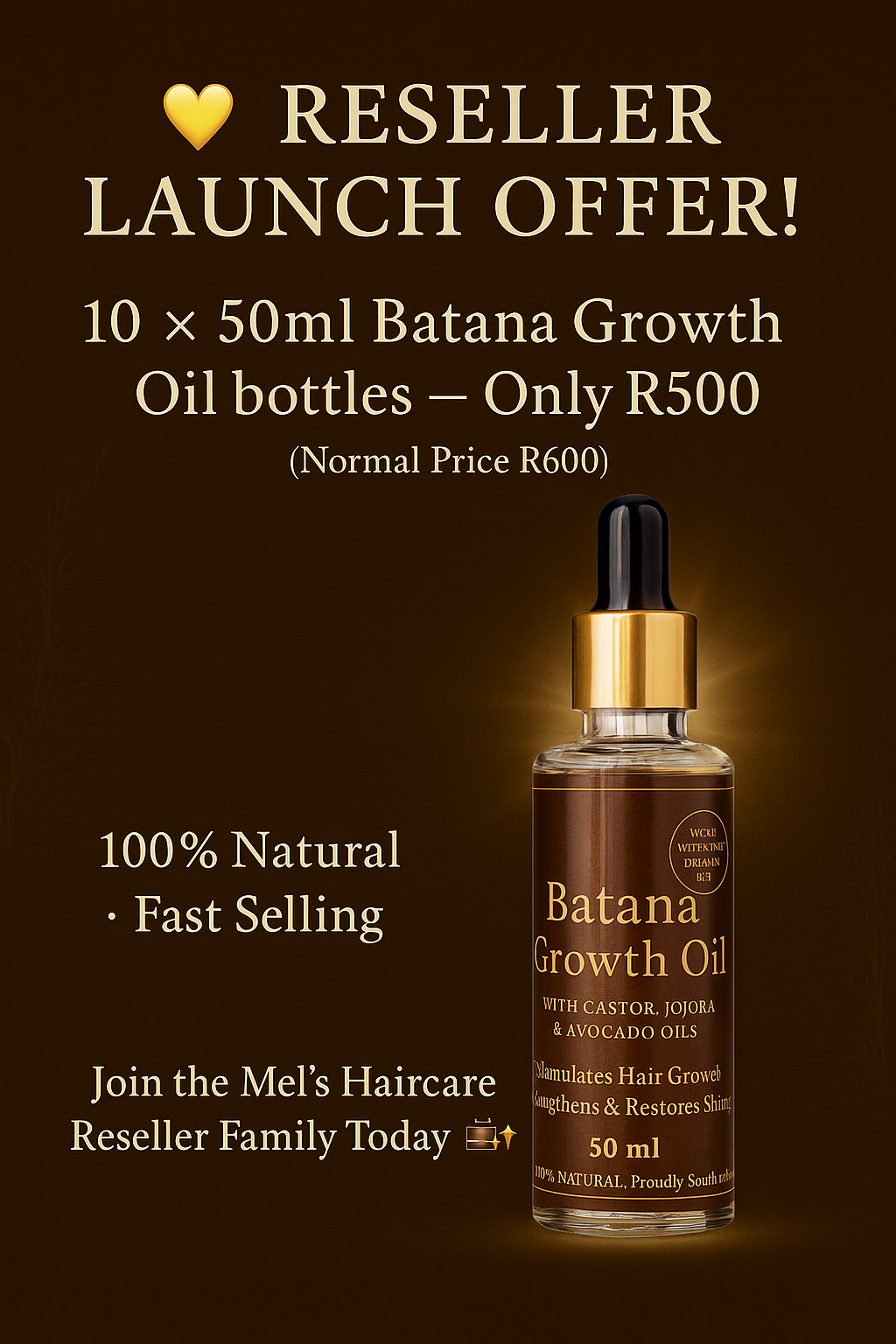 Batana Growth Oil – 50ml | Natural Hair Growth & Repair Oil