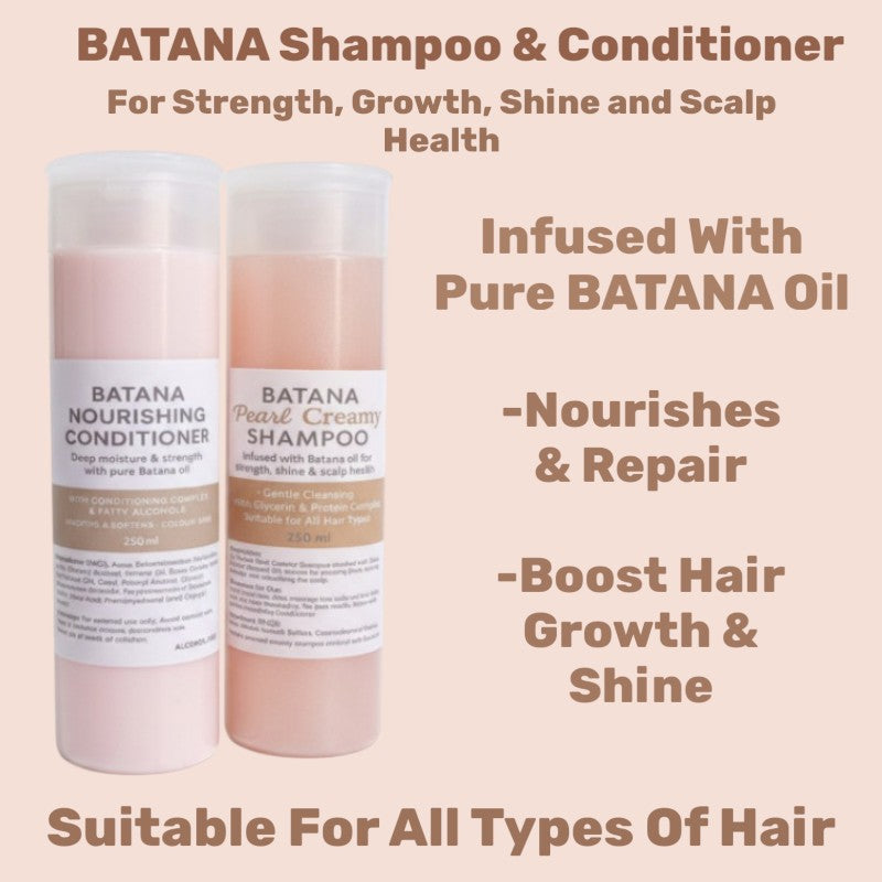 Batana 250ml Pearl Creamy Shampoo & Nourishing Conditioner Set