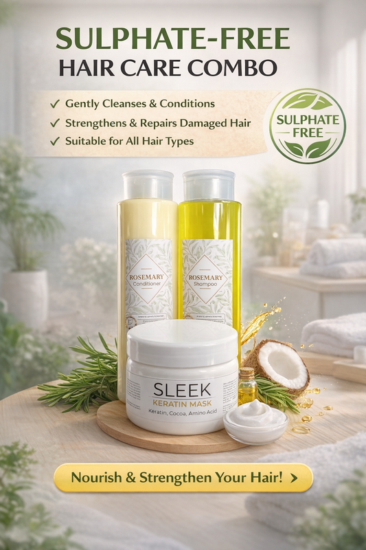 ROSEMARY SHAMPOO & CONDITIONER AND SLEEK KERATIN MASK COMBO